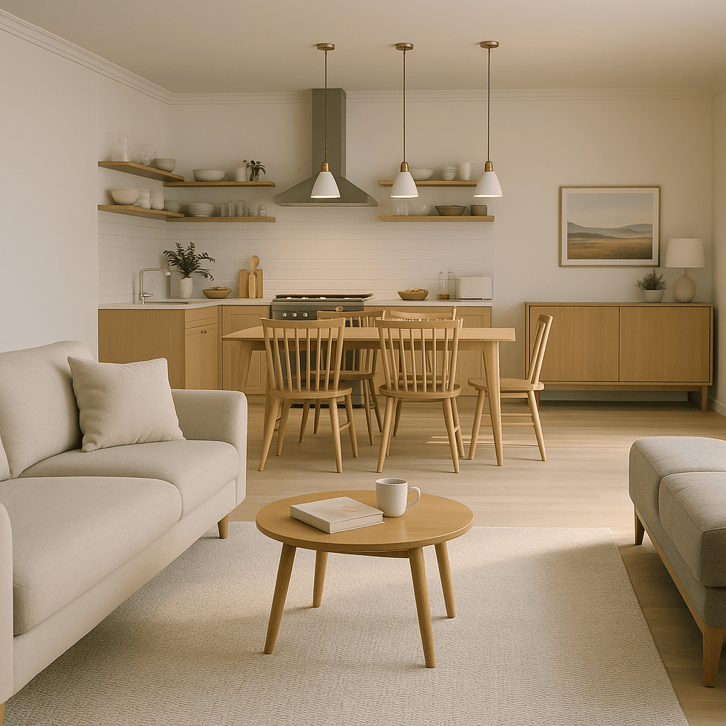 Ebby One installato nel soggiorno di una casa smart